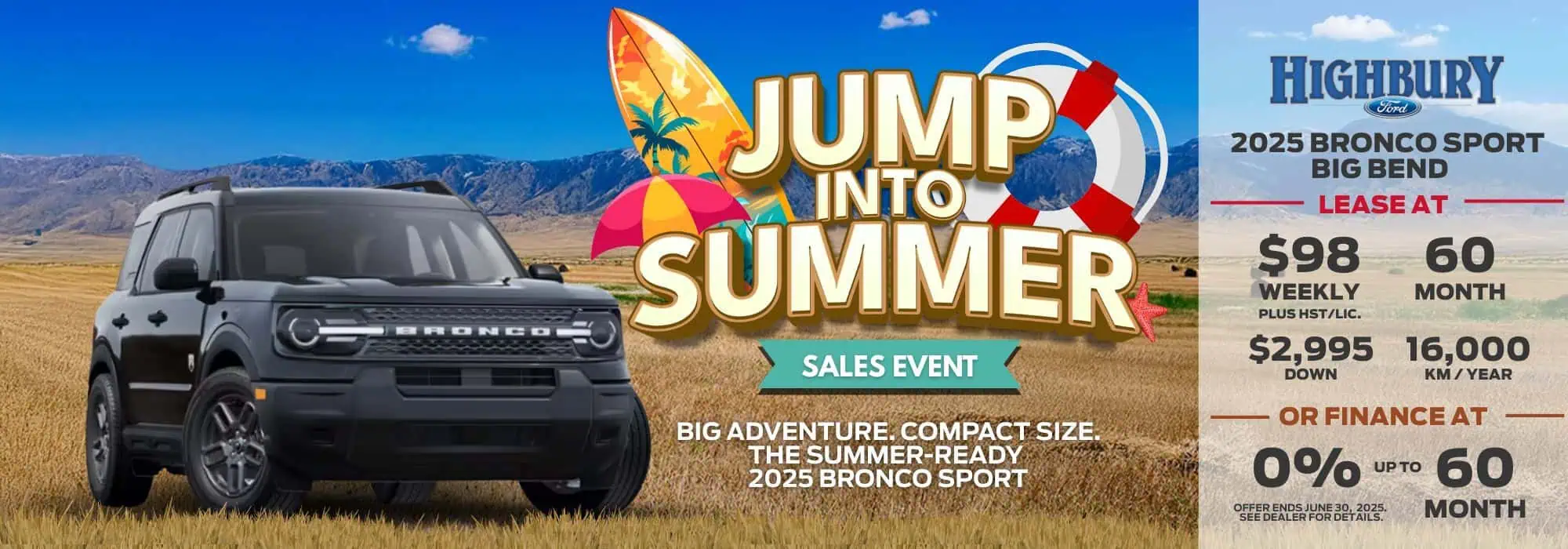 Highbury Ford June 2025 - Bronco Sport Desktop