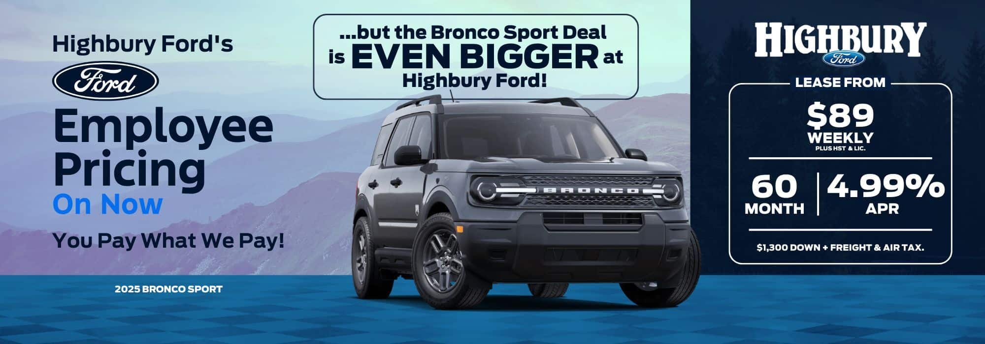 Highbury FEP Bronco Sport - Desktop