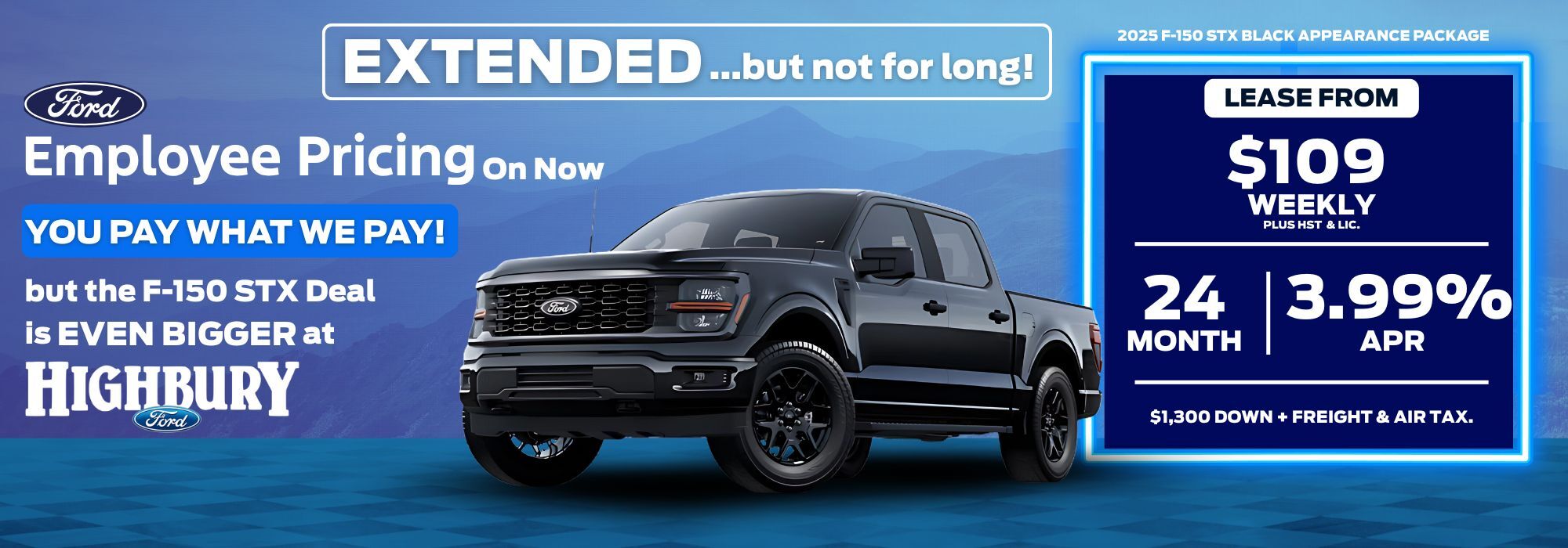 Highbury FEP Extended - Desktop Slider F150